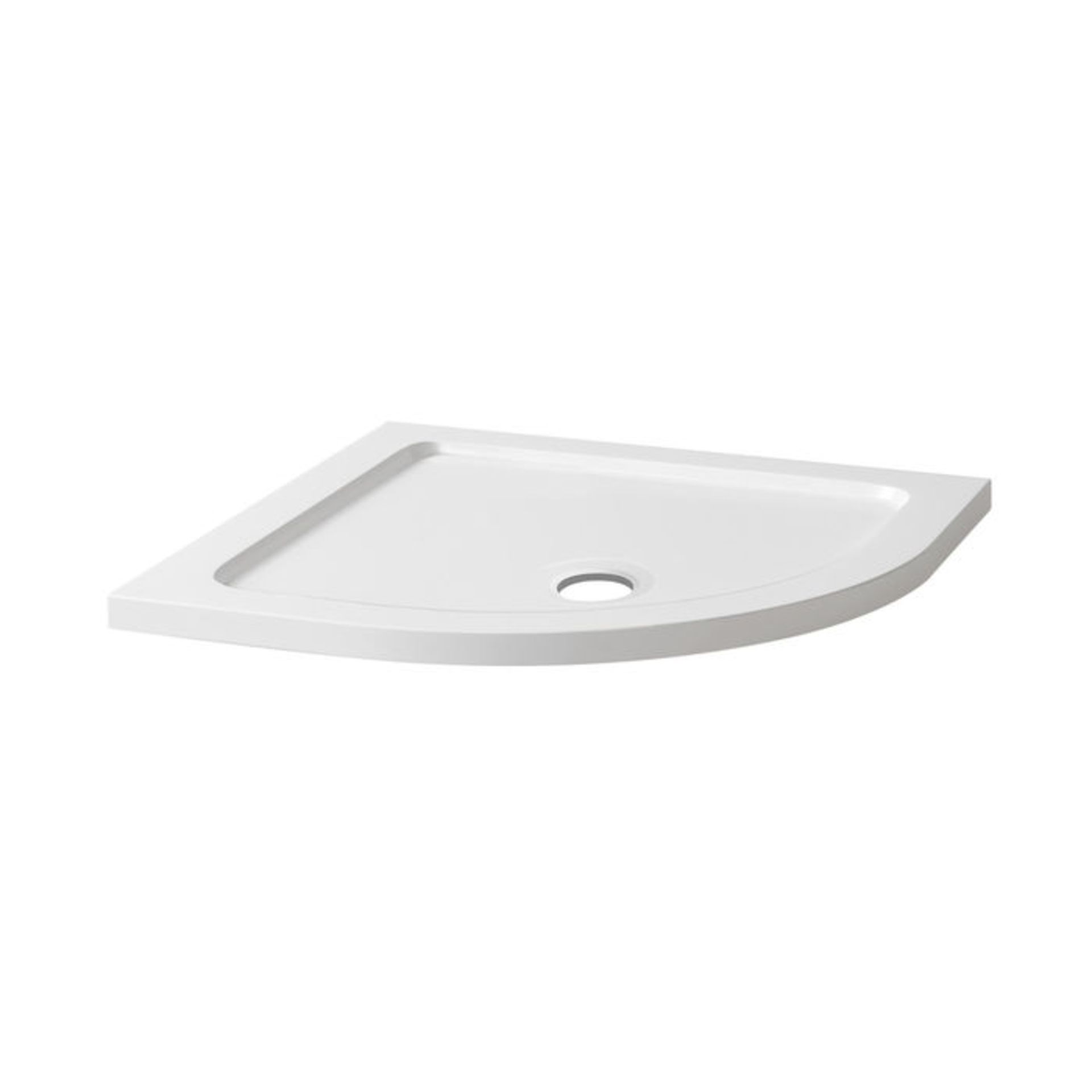 (MT115) 800x800mm Quadrant Ultra Slim Stone Shower Tray. Low profile ultra slim design Gel coated - Image 2 of 2