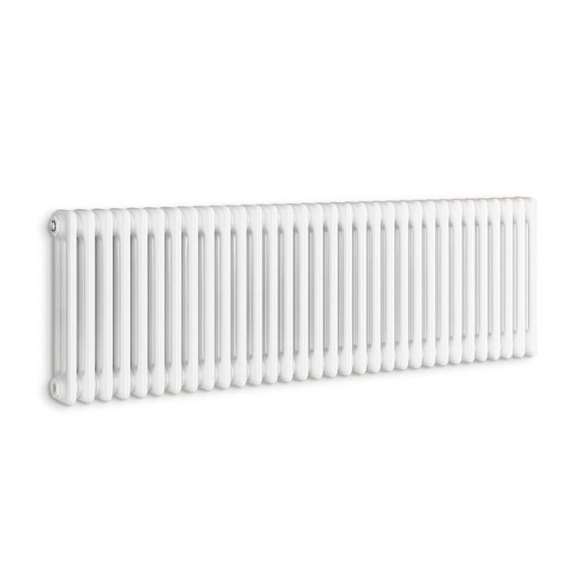 (SP209) 450x1413mm White Triple Panel Horizontal Colosseum Traditional Radiator. RRP £569.99. Made - Image 4 of 4