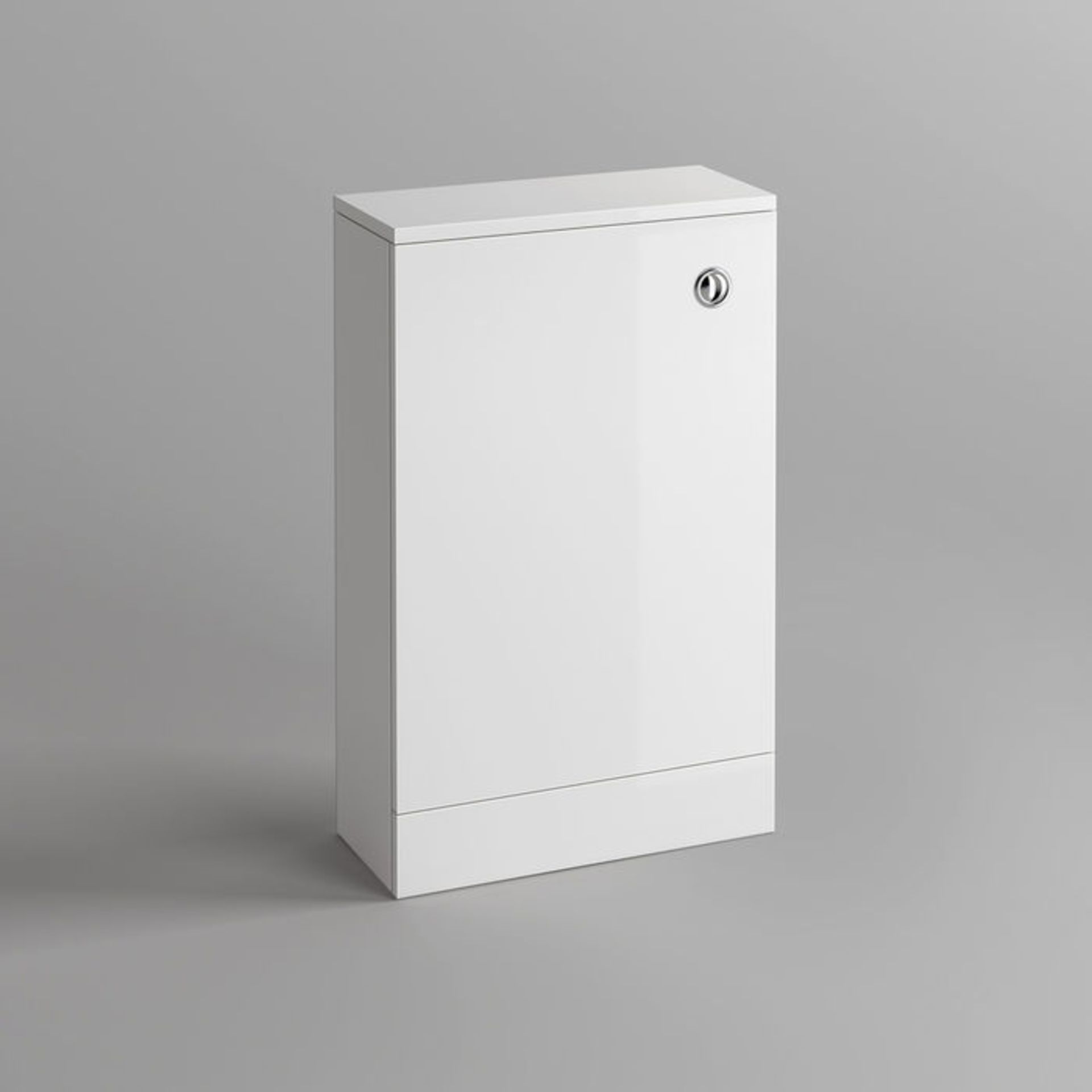 (SP43) 500mm Slimline Gloss White Back To Wall Toilet Unit. Engineered with everyday use in mind, - Image 3 of 3