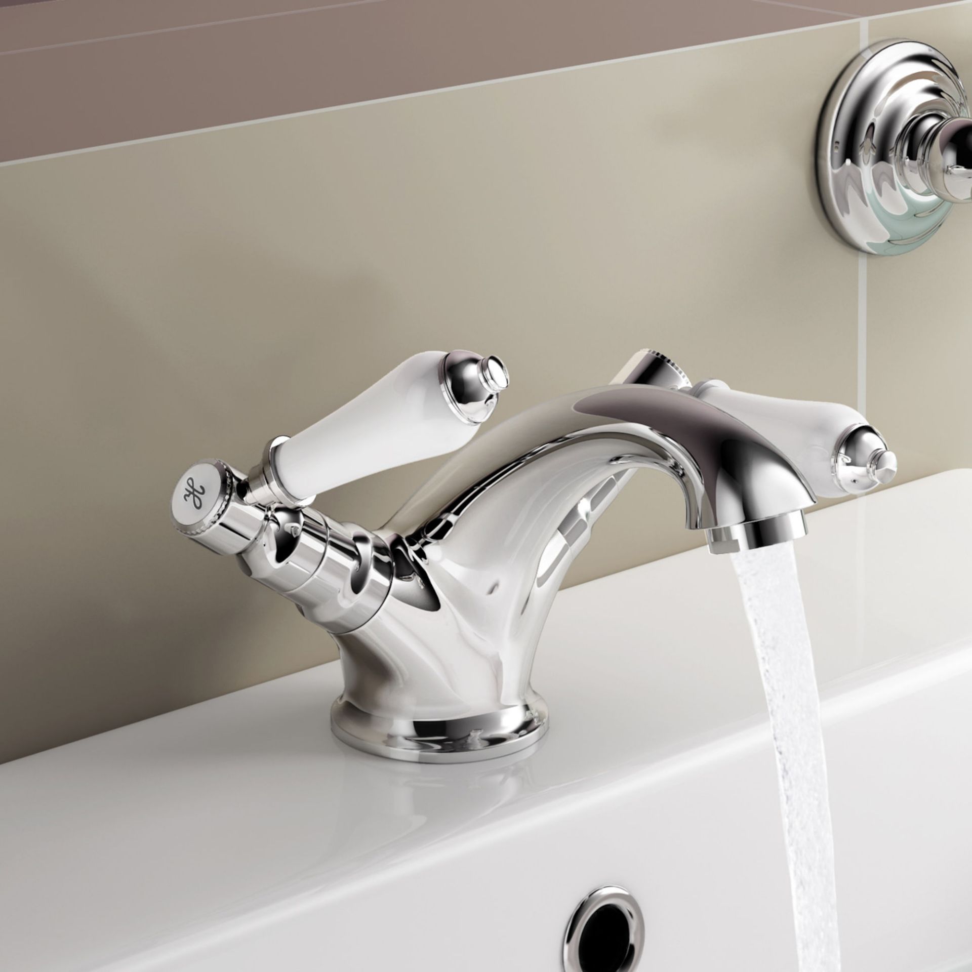 (SP91) Regal Chrome Traditional Basin Sink Lever Mixer Tap Chrome Plated Solid Brass Mixer cartridge