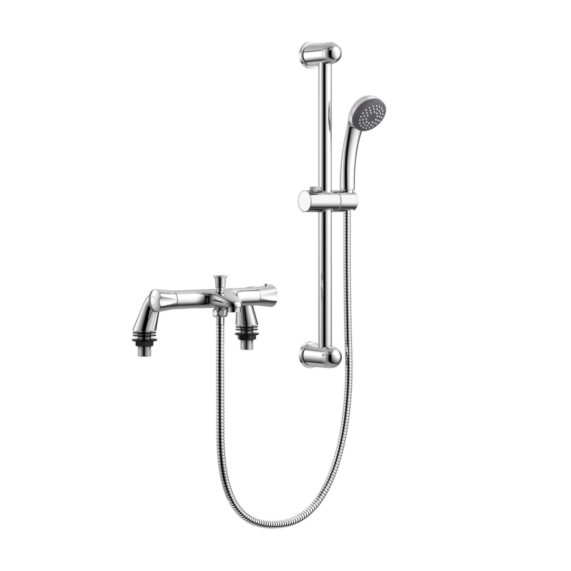 (SP29) Deck Mounted Round Thermostatic Bar Mixer Kit with Bath Filler. We love this because it - Image 2 of 3