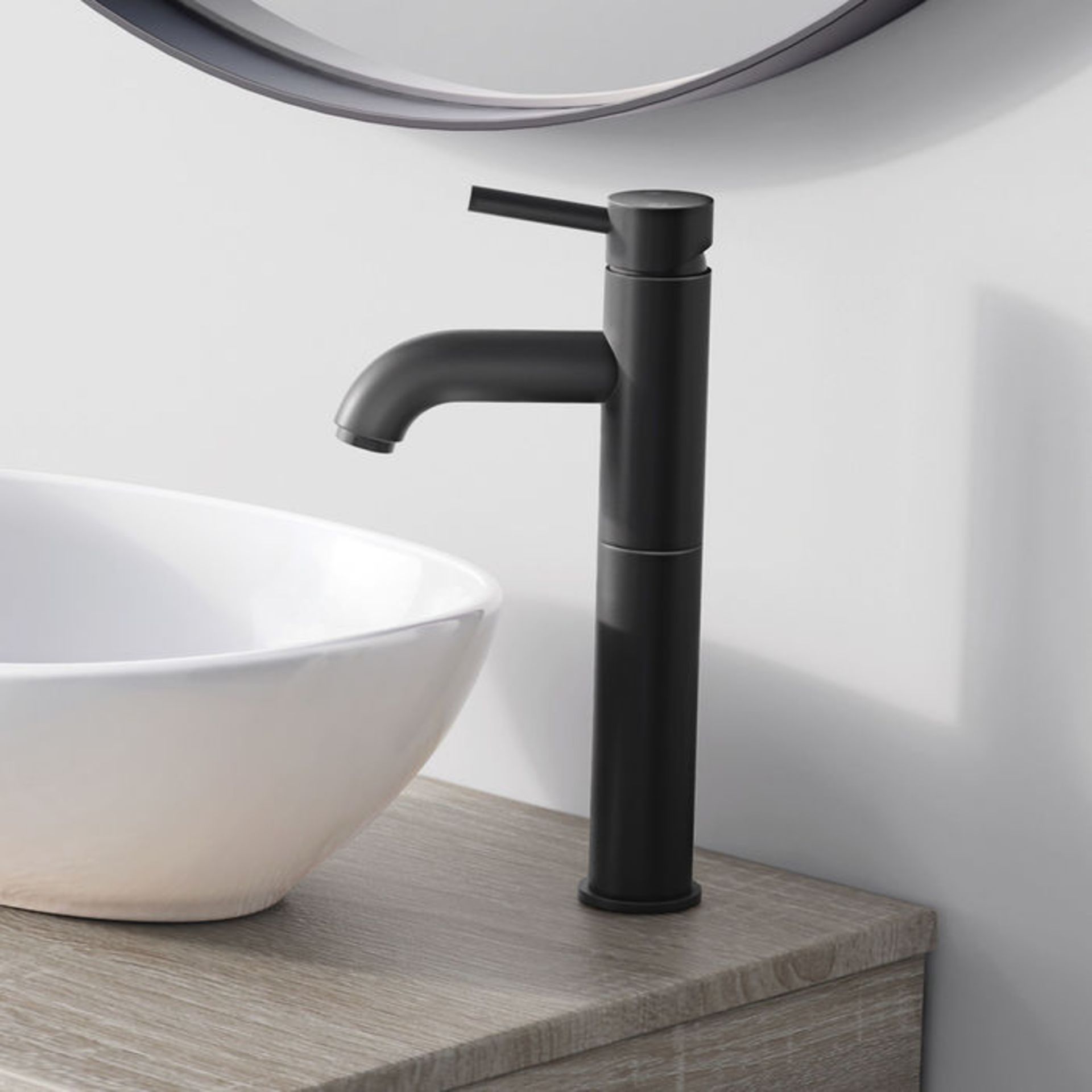 (SP18) Iker Countertop Basin Tap. RRP £184.99. Luxurious matte black finish Inspired by industrial