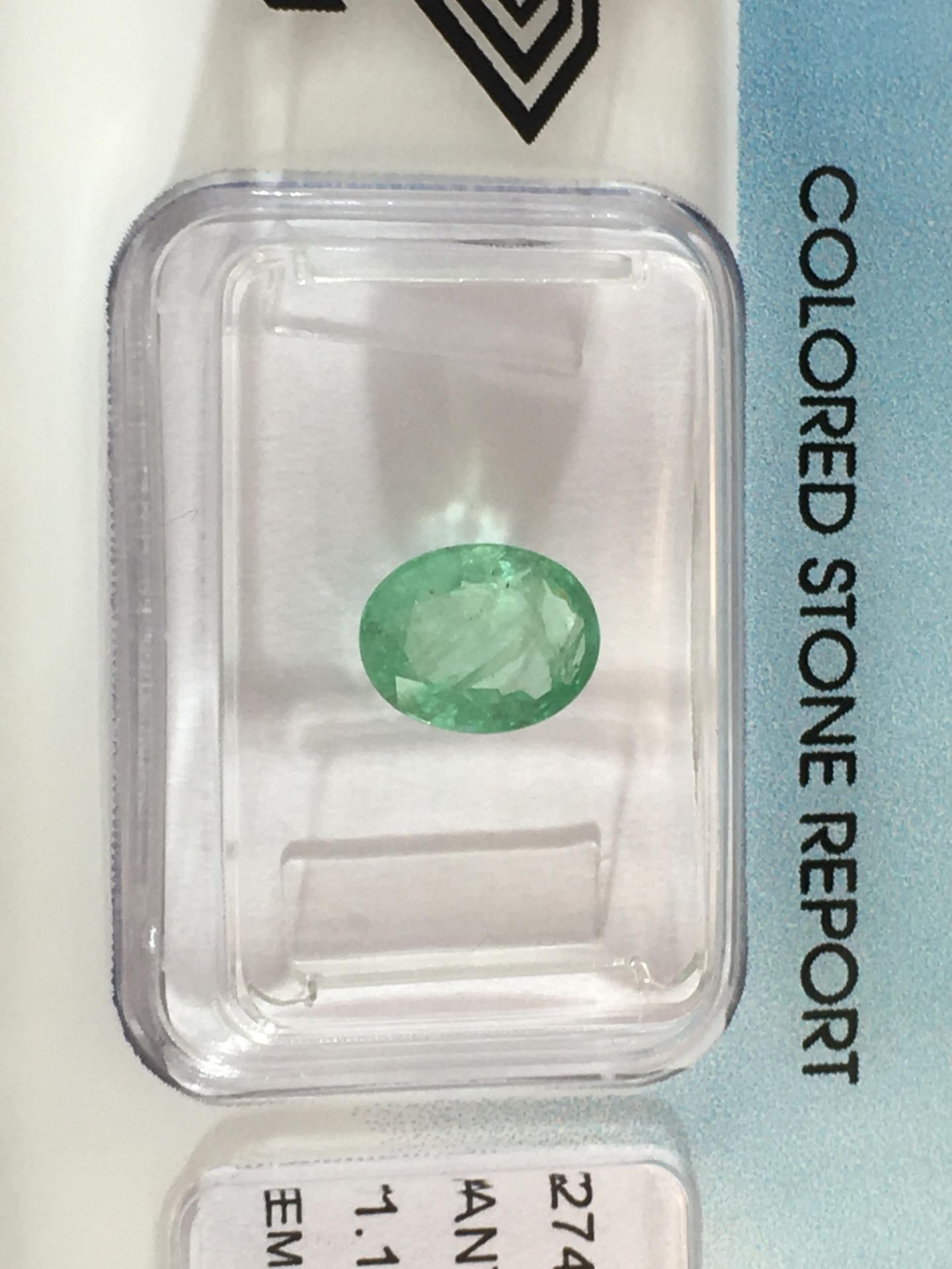 1.13ct Natural Emerald with IGI Certificate - Image 2 of 3