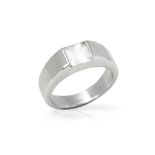 Cartier 18k White Gold Moonstone Tank Ring