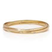 Cartier 18k Yellow Gold Vintage Diamond Constellation Trinity Bangle