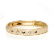 Cartier 18k Yellow Gold Sapphire & Diamond Must De Cartier Bracelet