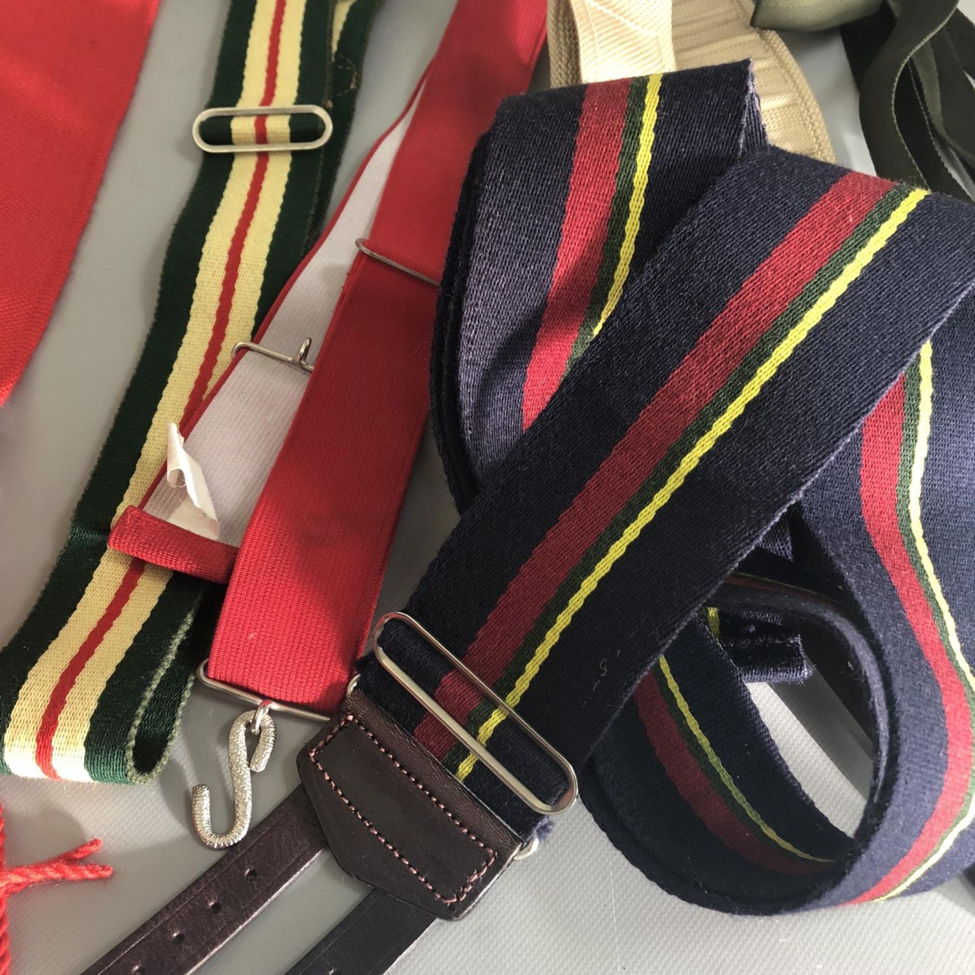 A collection of military uniform belts - Image 3 of 5