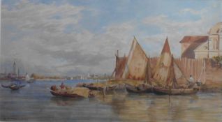 Sir Earnest George Exhibited R.A, R.S.A Original Watercolour depicting Venice Scene