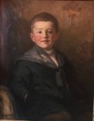 Robert Hope 1869-1936 RA RSW RSA, Signed oil paintinng "boy in sailor suit "