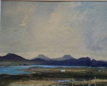 Cecil Arthur Hunt 1873-1965 RWs,RSA signed watercolour "Macleods Tables" Isle of Skye