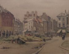 Street scene depicting the Town of Folkstone by Roy Young Ferguson 1907-1981