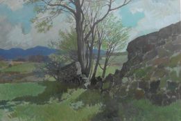 Original Signed watercolour Scottish Farm Landscape by Scottish artist Roy Young Ferguson 1907-1981