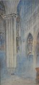 Signed watercolour “Lady chapel York cathedral” by A S Hagyard