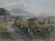 Robert Eadie, R.S.W. (1877-1954) Scottish view "The Clachan, Aaran"