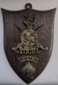 Military Wooden & Brass Tochi Shield