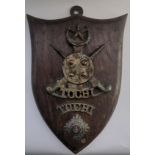 Military Wooden & Brass Tochi Shield
