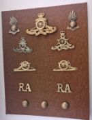 Group Of Military Badges Artillery