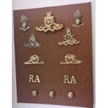 Group Of Military Badges Artillery