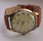 9Ct Gold Smiths Deluxe Mens Watch