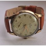 9Ct Gold Smiths Deluxe Mens Watch