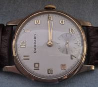 Late 20th Century 9Ct Gold Mens Garrard Presentation Watch