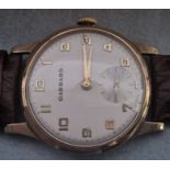 Late 20th Century 9Ct Gold Mens Garrard Presentation Watch