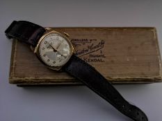 Mid 20Th Century Rotary Super Sports 9K Mens Watch