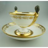 Dihl Old Paris Porcelain Bowl & Saucer C.1795+