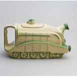 British Art Deco Art Pottery Extremely rare Sadler Mallard Train Teapot C.1930's