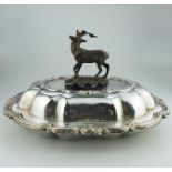 Transition Period Antique novelty Silver Plate Venison Dish 1840