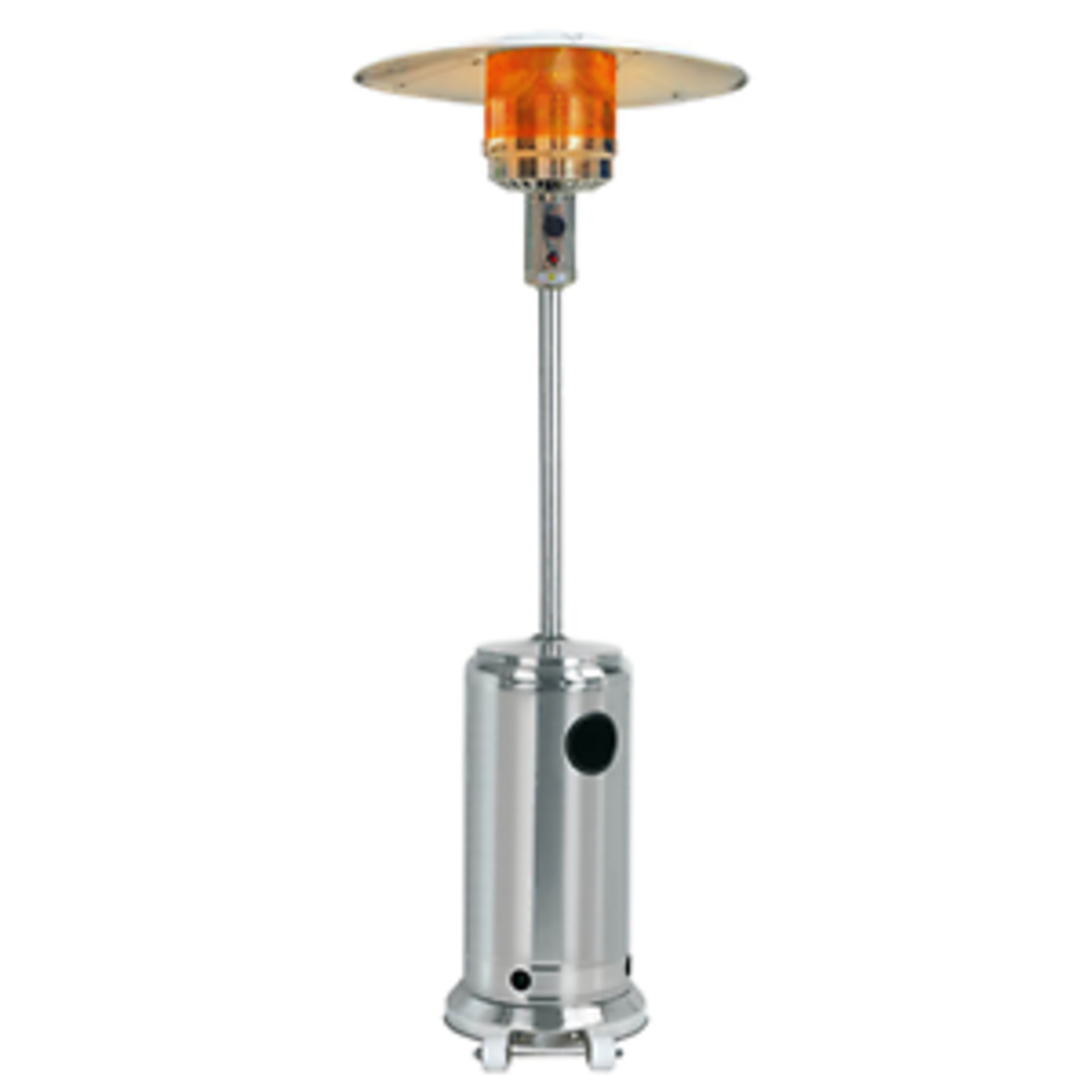 1 x Brand New & Boxed 13KW Stainless Steel Gas Patio Heater C/W regulator and wheels. - Image 2 of 2