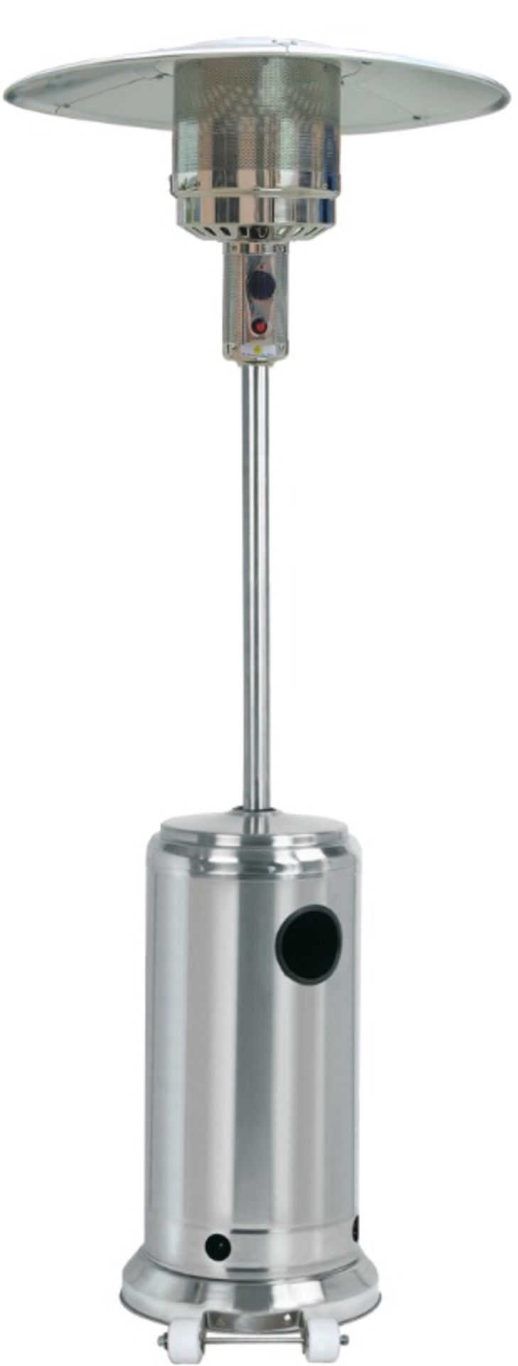 1 x Brand New & Boxed 13KW Stainless Steel Gas Patio Heater C/W regulator and wheels. - Image 2 of 2