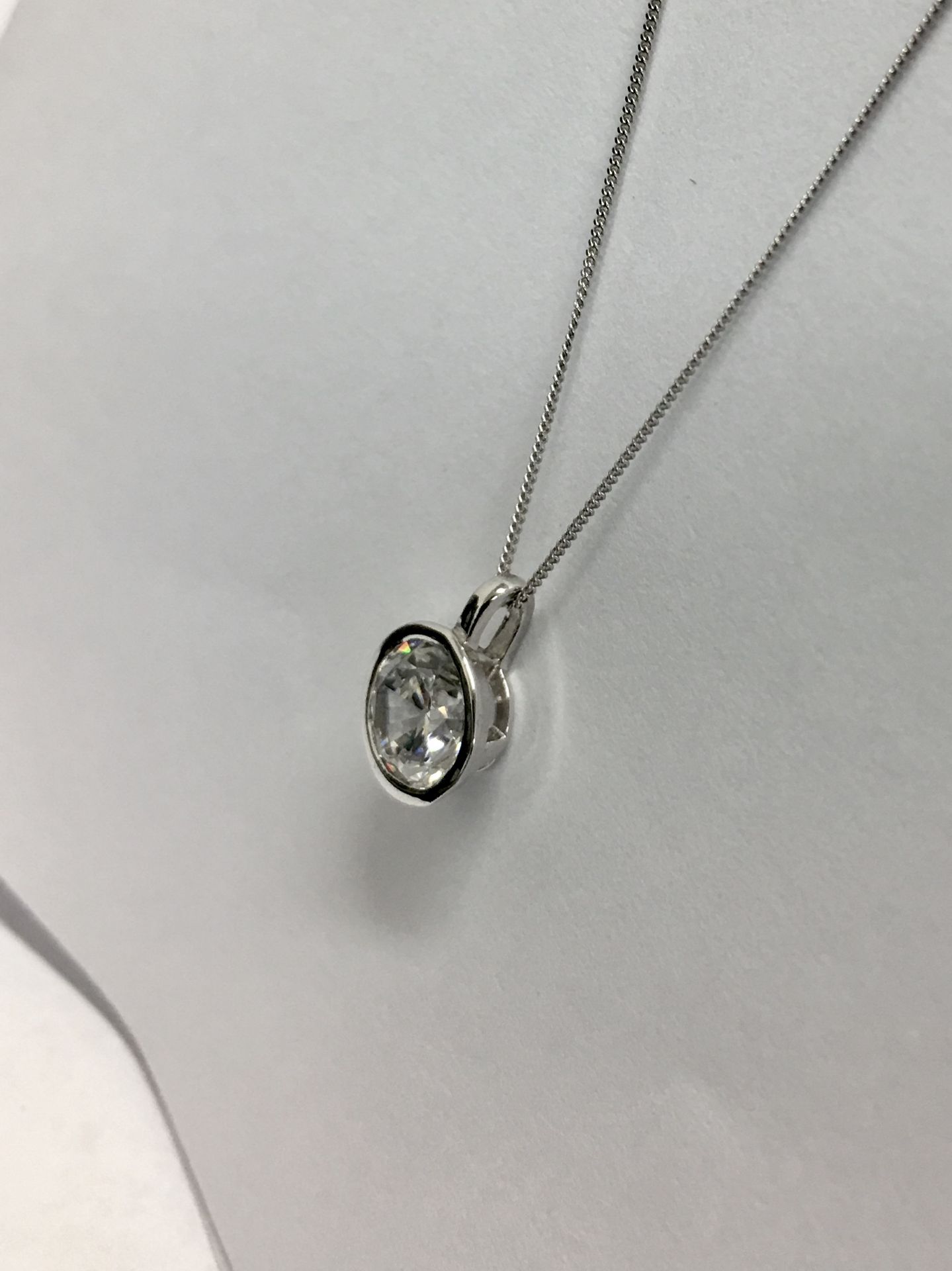 0.50ct diamond solitaire style pendant with a brilliant cut diamond, I/J colour and si2 clarity. - Image 3 of 4