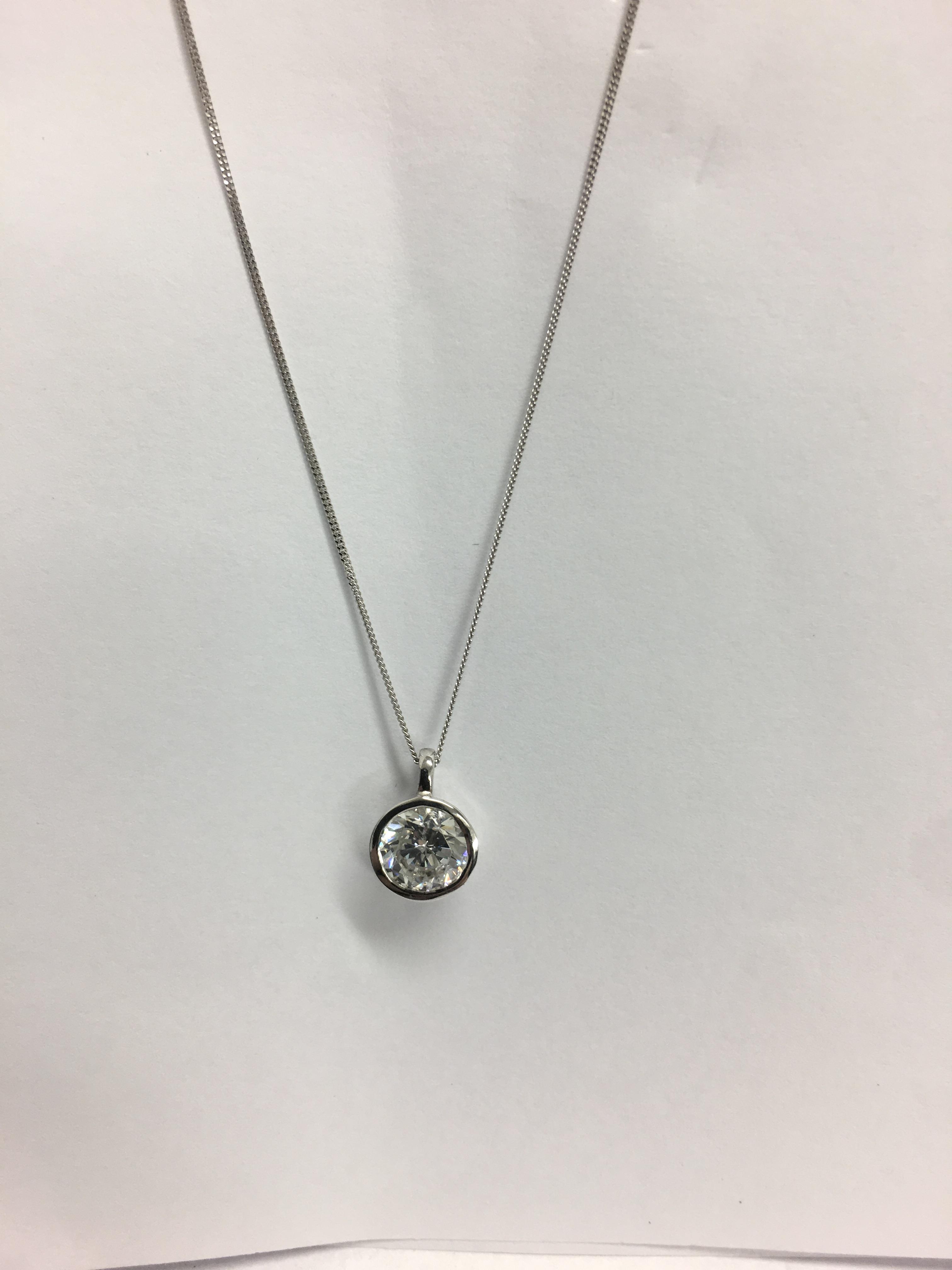 0.50ct diamond solitaire style pendant with a brilliant cut diamond, J colour and si2 clarity. - Image 2 of 4