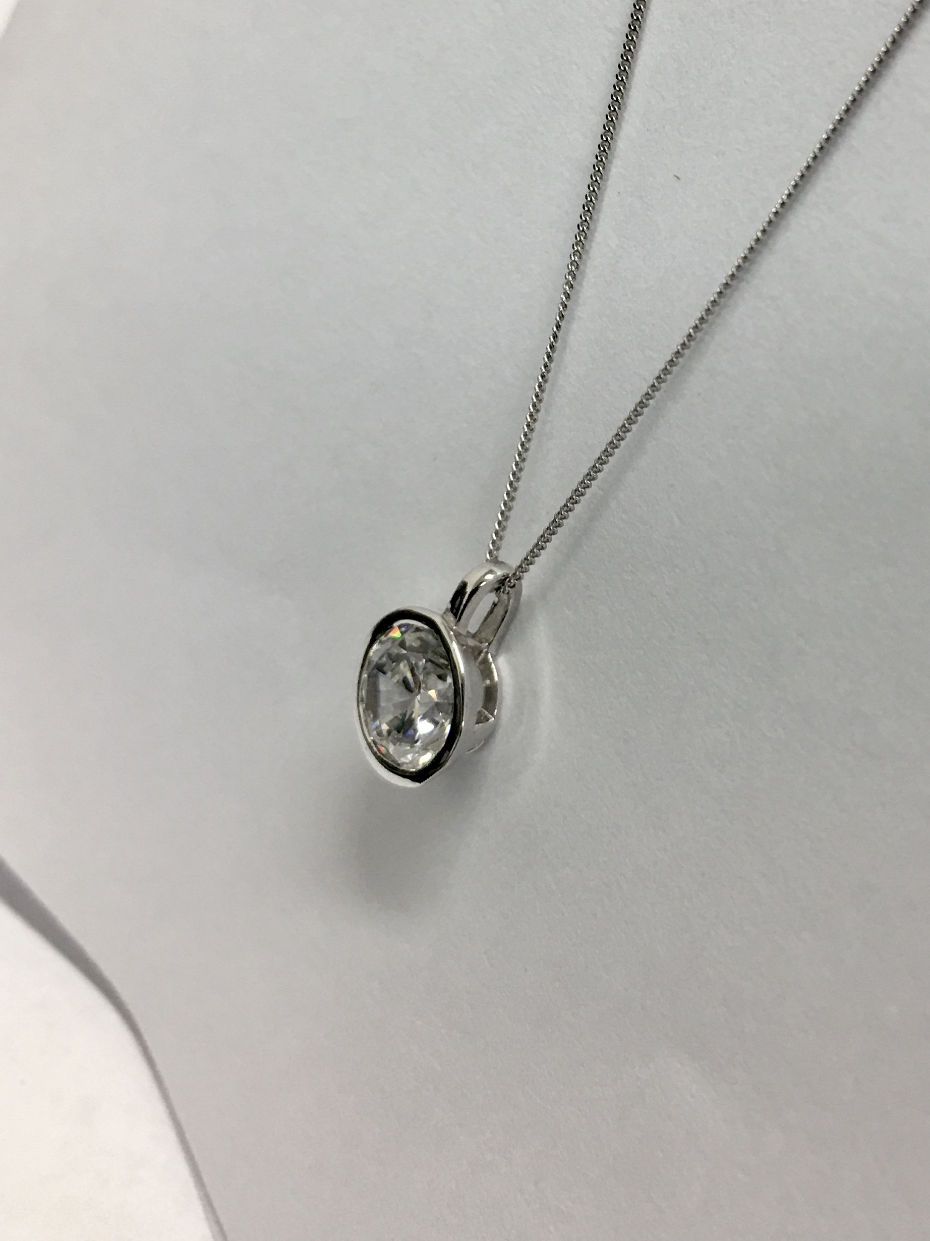 0.50ct diamond solitaire style pendant with a brilliant cut diamond, J colour and si2 clarity. - Image 3 of 4