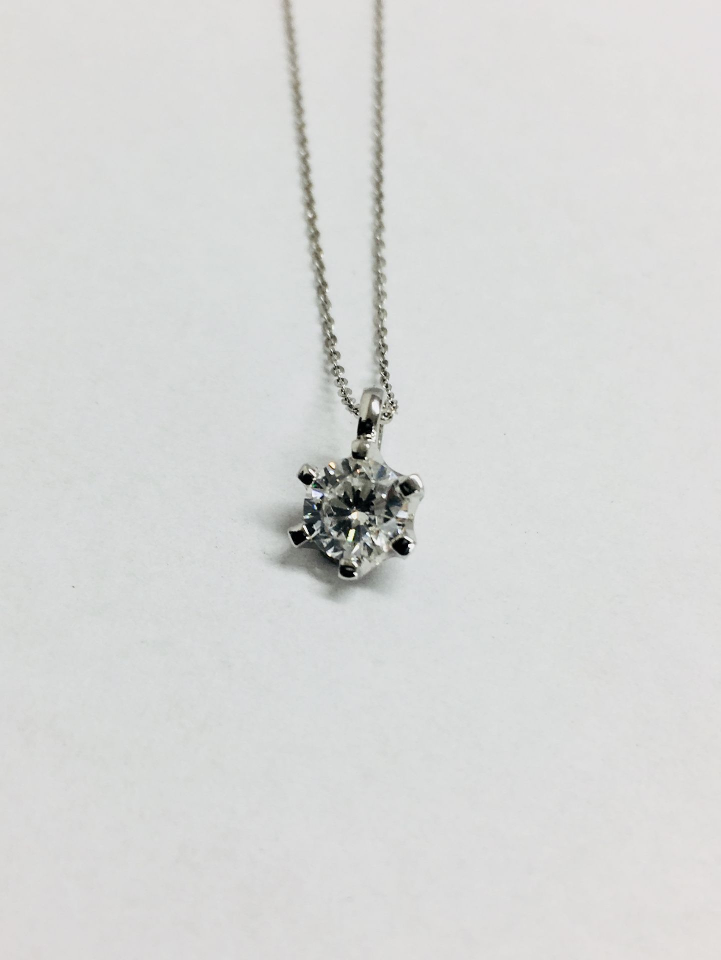 0.50ct diamond solitaire style pendant. Brilliant cut diamond, I colour and si1 clarity. Set in a - Image 3 of 3