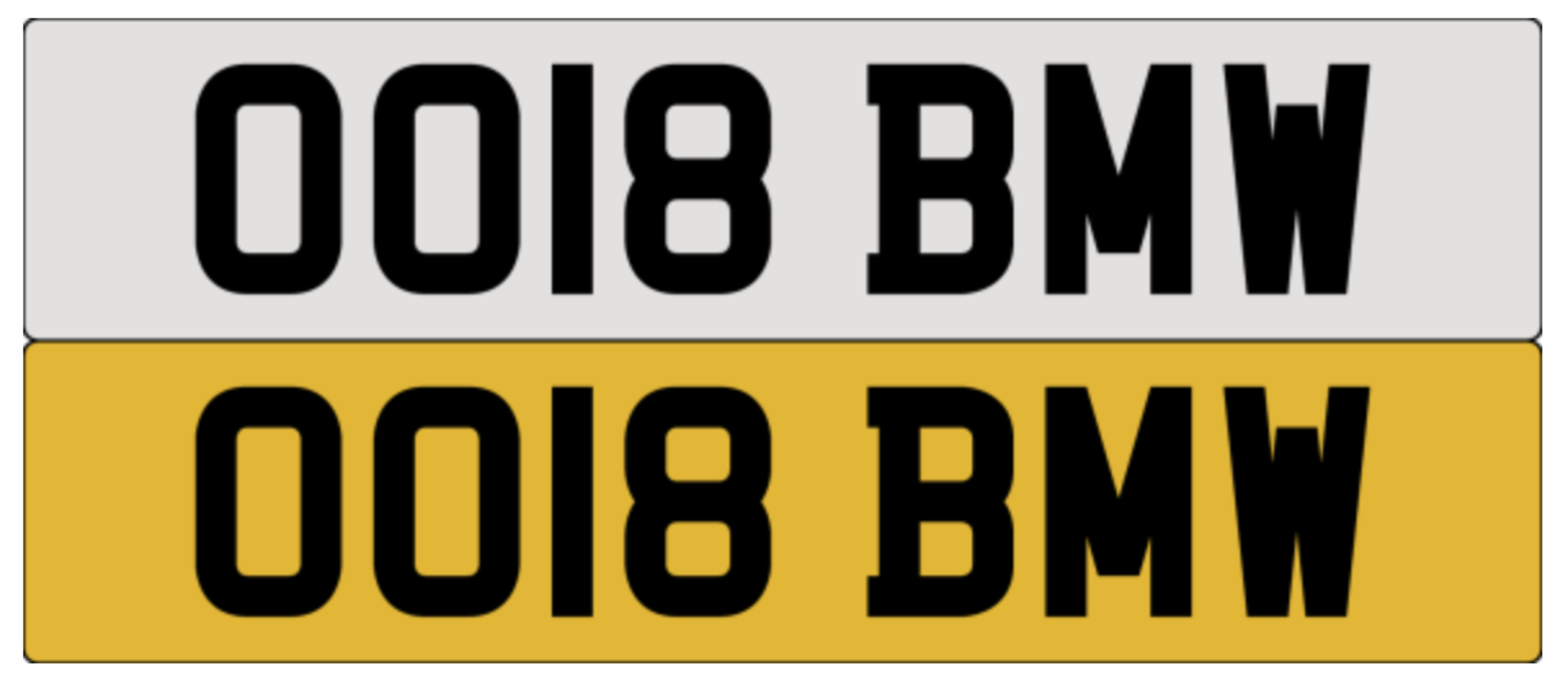 OO18 BMW on DVLA retention, ready to transfer