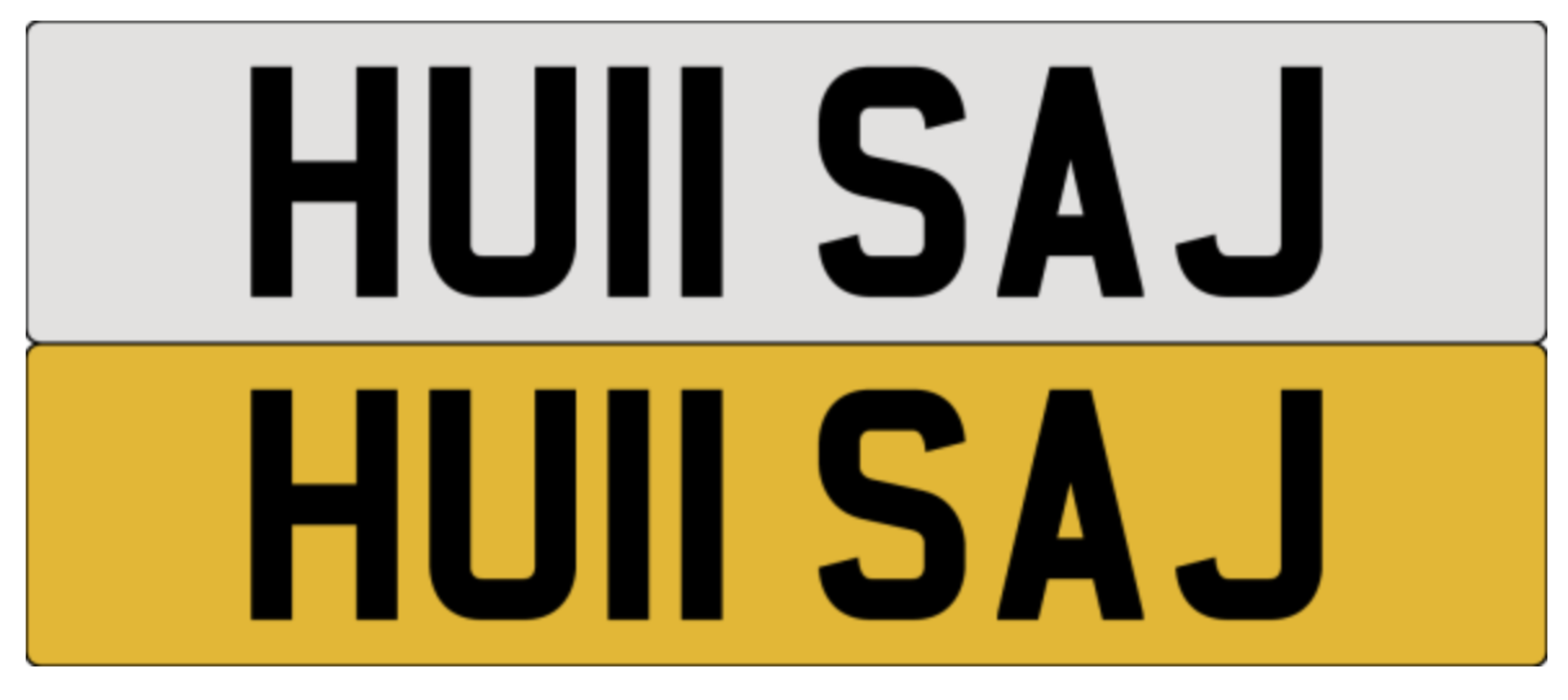 HU11 SAJ on DVLA retention, ready to transfer