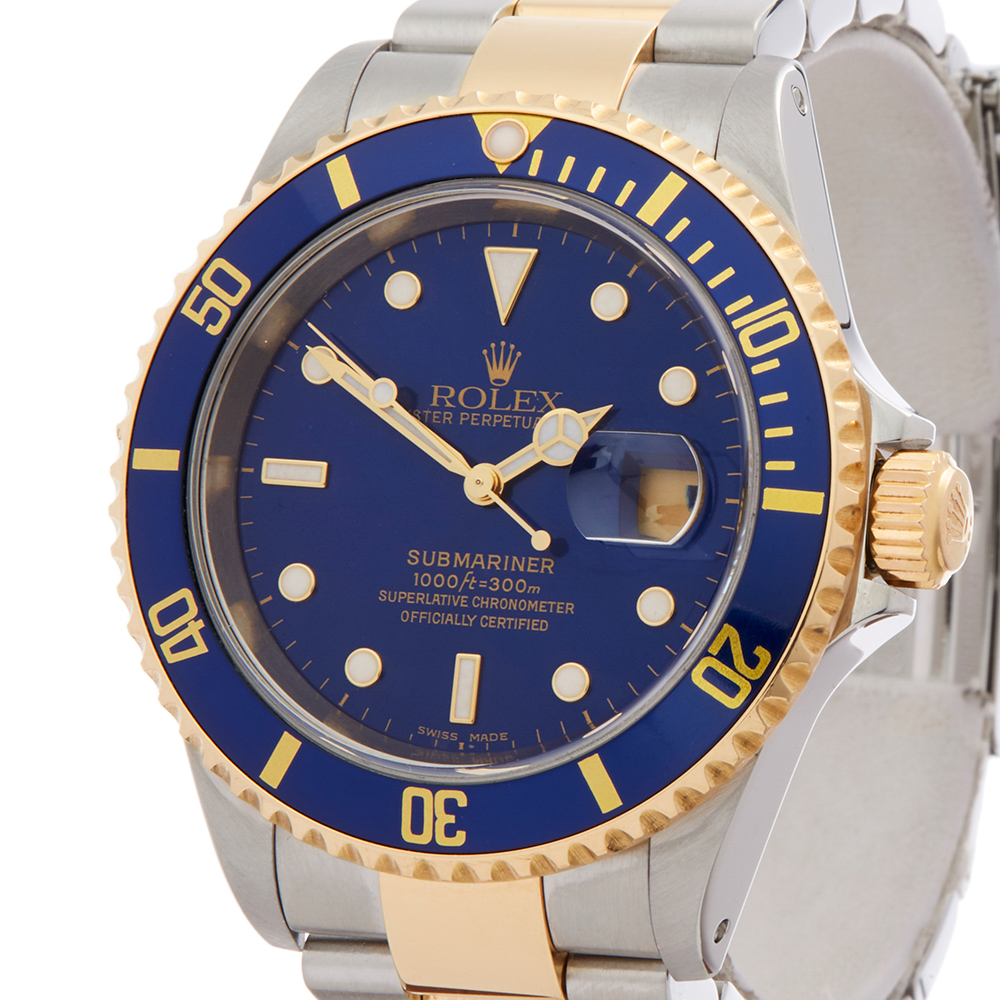 2002 Rolex Submariner Stainless Steel & 18K Yellow Gold - 16613LB - Image 2 of 8