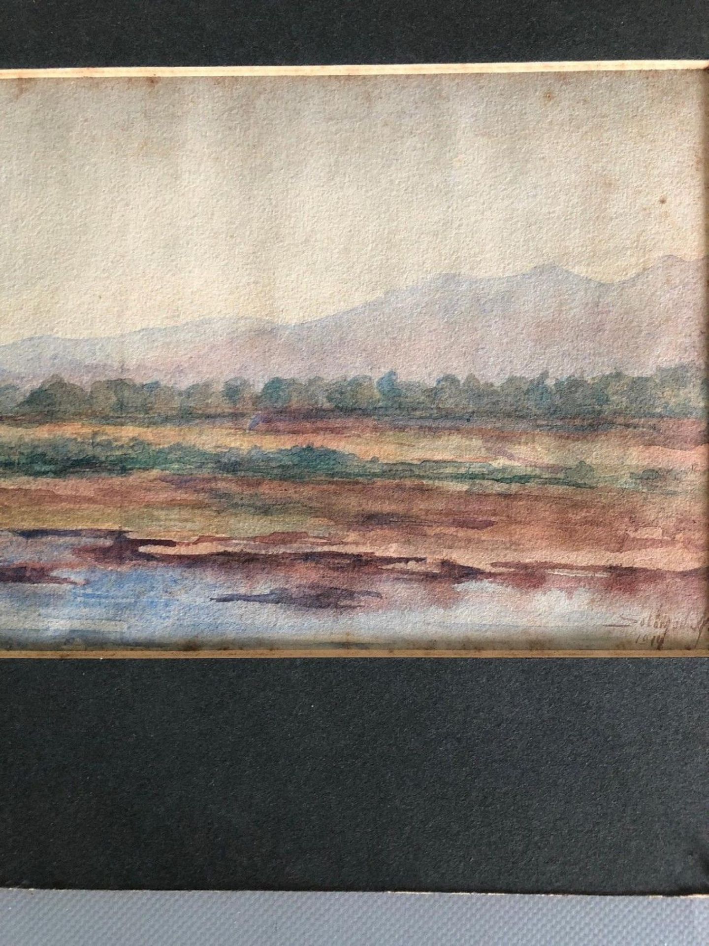 Antique Original Watercolour SOLOMON ABRAHAM Landscape - Image 3 of 4