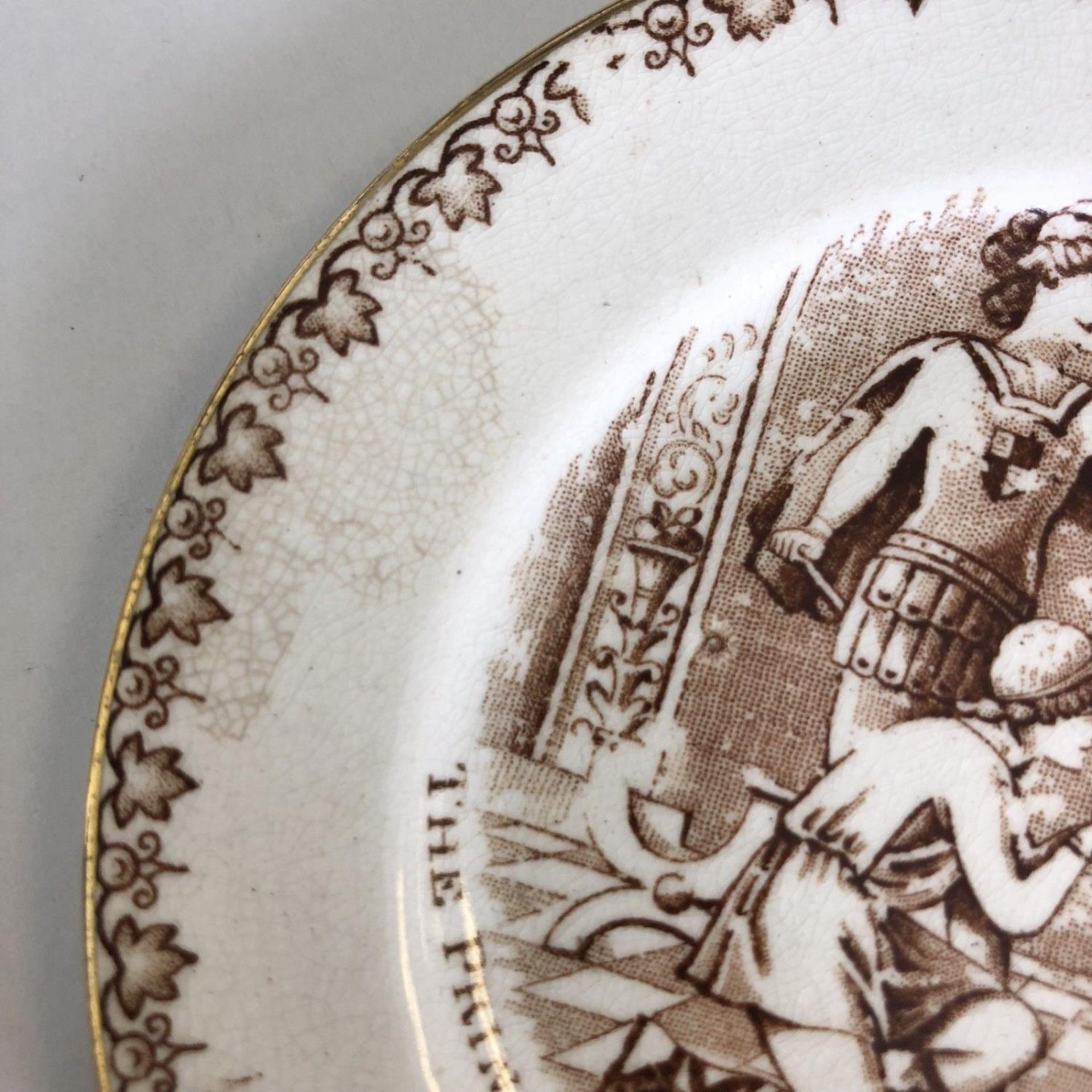 Antique 19th Century English Pottery Childs Toy Tea Set Plate Cinderella c1890 - Image 3 of 4