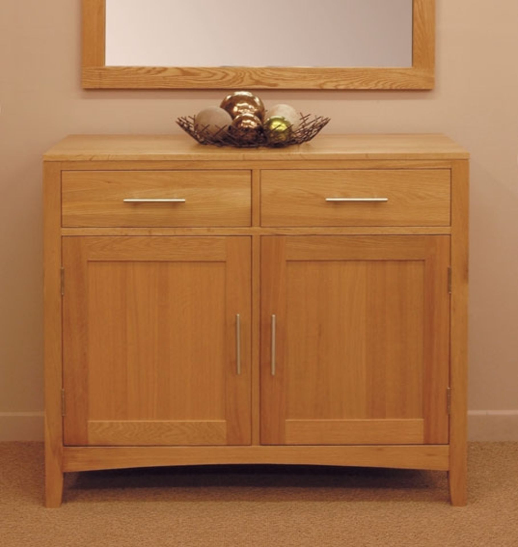 4x Hereford Oak 2 Door Sideboard - BASE