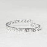 Cartier 18k White Gold Diamond Tectonique Bracelet