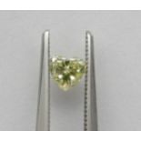 Heart-shaped diamond weighing app. 0.55ct. Colour : Yellow .Clarity :SI2