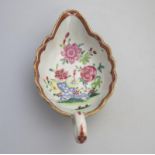 Antique Oriental Porcelain a good Chinese Famille Rose Sauce Boat 19th. C