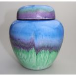 Art Deco British Art Pottery:A good Shelley Harmony large Ginger Jar designed by Eric Slater C1930s