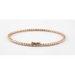 14K 0,45 ct Diamond Tennis Bracelet (Bezel)