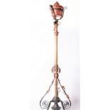 Rare Brass and Copper Victorian 'Piano' standard lamp