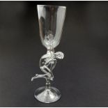 Bimini Werkstatte Vintage Art Glass an unusual novelty glass atlas stem
