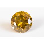 GIA Certified 3.51ct Fancy Yellow Brilliant Cut Loose Natural Diamond